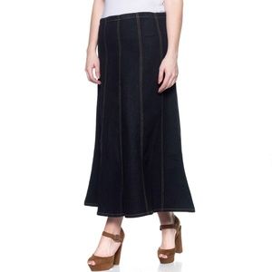 Black Denim Skirt